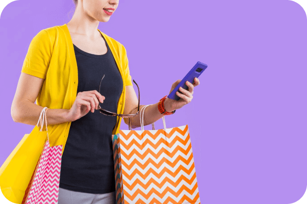 Person with shopping bags